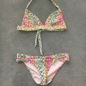 Victoria’s Secret Rainbow Animal Print Swim Size S